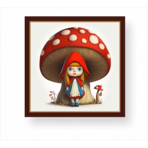 Wall Decoration | Framed | Girl With Mushroom FP_7400802