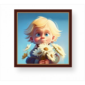 Wall Decoration | Framed | Boy With Flower FP_7401601