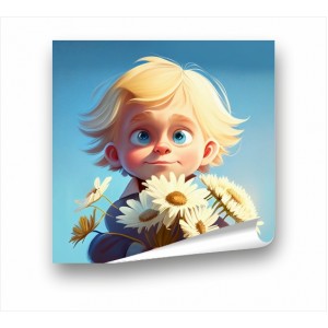 Wall Decoration | For Kids PP | Boy With Flower PP_7401601