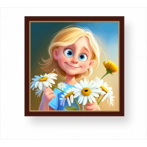 Wall Decoration | Framed | Girl With Flower FP_7401602