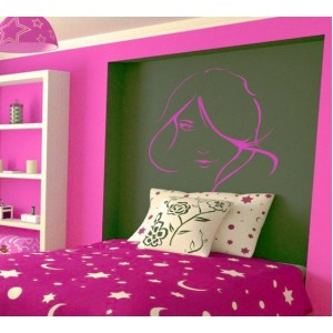 Wall Decoration | Face and Hands  | Face 901, Stylized Girl