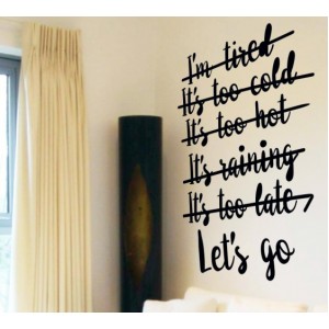 Wall Decoration | Fitness Quotes | Let us go