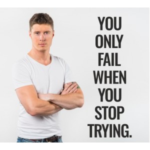 Wall Decoration | Fitness Quotes | You Only Fail When