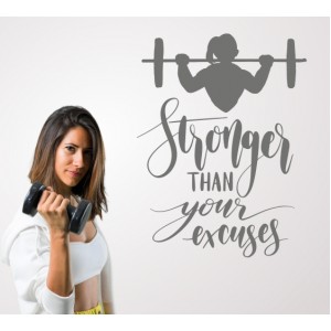 Wall Decoration | Fitness Quotes | Stronger Than Your Excuses 119