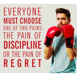 Wall Decoration | Fitness Quotes | Discipline  And Regret