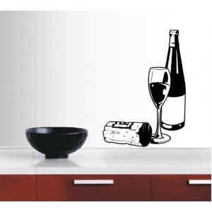Wall Decoration | Kitchen  | Composition with a wine bottle