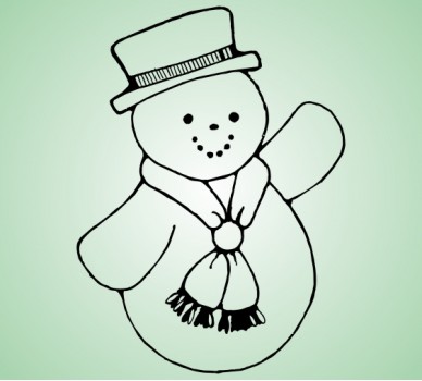 Snowman 3, With A Hat And Scarf