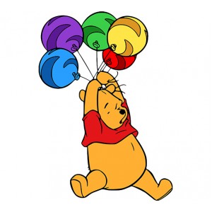 Wall Decoration | Kids Room  | Winnie the Pooh, Flying Balloons 46416