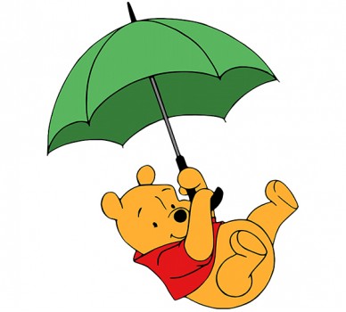 Winnie the Pooh, Flying an Umbrella 46420