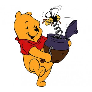 Wall Decoration | Winnie Pooh  | Winnie the Pooh, a Honey pot and a Bee