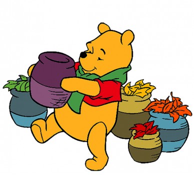 Winnie the Pooh Hunny Pot' Graphic Art Winnie the Pooh Size: 40 cm