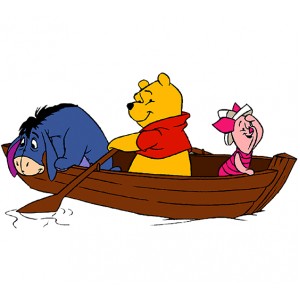 Wall Decoration | Winnie Pooh  | Winnie the Pooh, In a Boat With Friends