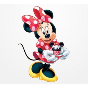 Wall Decoration | Wall Stickers | Minnie Mouse With a Cake