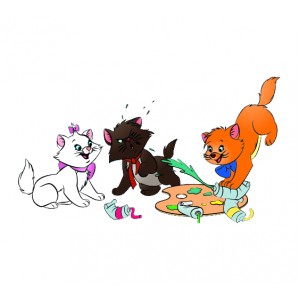 Wall Decoration | More Cartoons  | Aristocats 46902, Toulouse, Berlioz, Marie