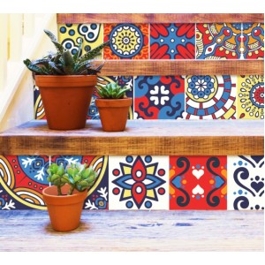 Wall Decoration | For Tiles and Floor | Maya Uxmal, 24 pcs