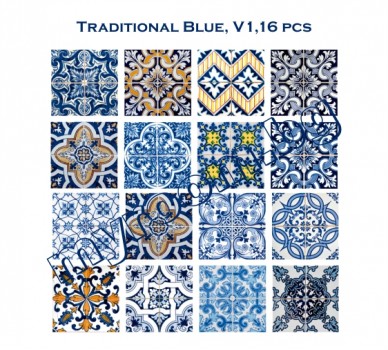 Traditional Blue, 16 pcs.