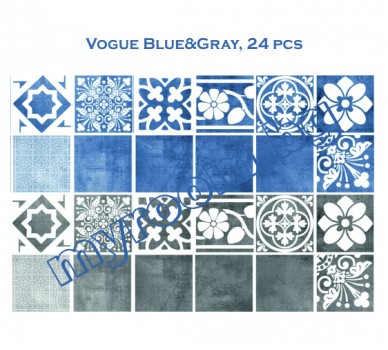 Vogue Blue Gray, 24 pcs