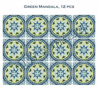 Green Mandala, 12 pcs.