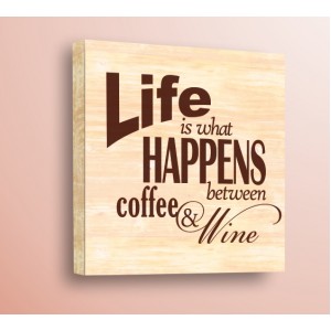 Wall Decoration | Pictures | Between coffee and wine, wood