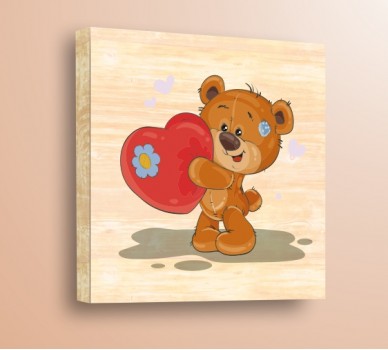Teddy Bear With a Heart, Wood