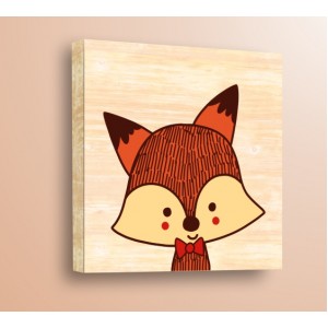 Wall Decoration | For Kids, Wood | Wild Animals, Fox
