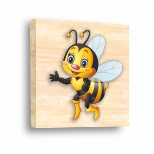 Wall Decoration | Wood | Cute Little Bee 61009