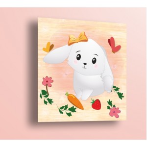 Wall Decoration | For Kids, Wood | Bunny WP6102003 Pink
