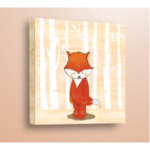 Wall Decoration | For Kids, Wood | Fox and Trees