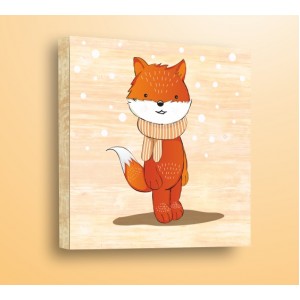 Wall Decoration | For Kids, Wood | Fox and Snow
