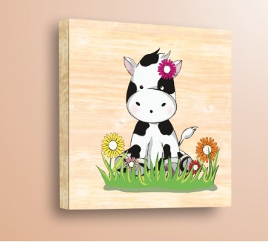 Little Calf with Flowers