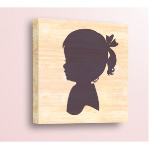 Wall Decoration | For Kids, Wood | Profile of a Girl
