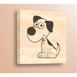 Wall Decoration | For Kids, Wood | Dog 671401, Wood Picture