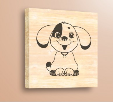Dog 671402, Wood Picture