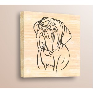 Wall Decoration | Wood | Dog 671415, Wood Picture