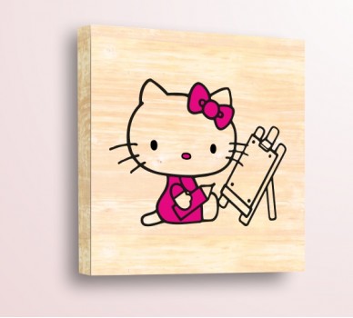 Hello Kitty Writing, Wood