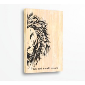 Wall Decoration | For connoisseurs, Wood | Lion 910014, Who Said It Would Be Easy