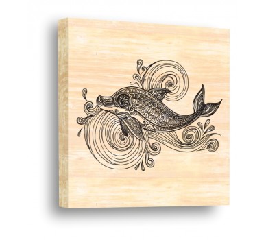 Dolphin 910093, Wood Picture