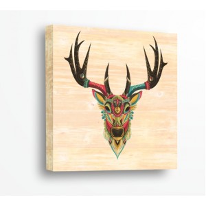Wall Decoration | For connoisseurs, Wood | Deer 910108, Indian Motifs