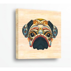 Wall Decoration | For connoisseurs, Wood | Dog 910111, Indian Motifs, Wood Picture