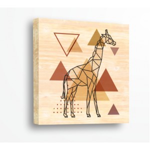 Wall Decoration | Wood | Giraffe 910174, Triangles