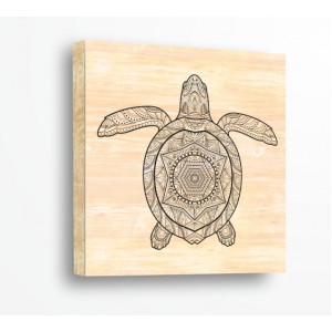 Wall Decoration | For connoisseurs, Wood | Turtle, Zentangle 91092