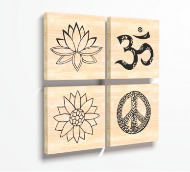 Om Lotus Mandala Hippy