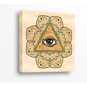 Wall Decoration | Wood | Golden Eye 91316, Pyramid 