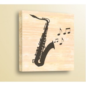 Wall Decoration | Music | Saxophone, Wood