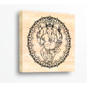 Wall Decoration | For connoisseurs, Wood | Ganesha, Wood