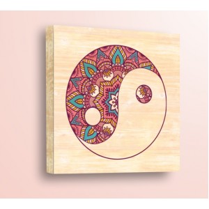 Wall Decoration | For connoisseurs, Wood | Yin Yang Mandala