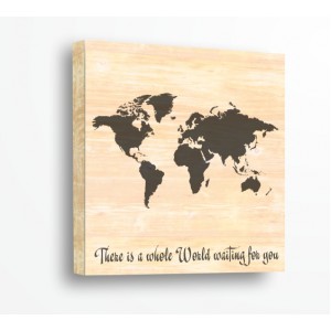 Wall Decoration | For Kitchen, Wood | World Map. Wood
