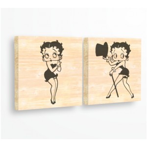 Wall Decoration | Wood | Betty Boop, Set of 2